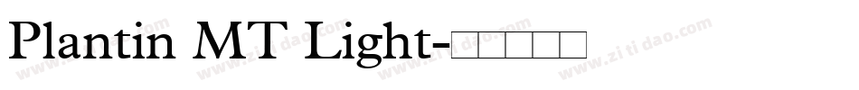 Plantin MT Light字体转换